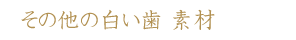 その他の白い歯　素材